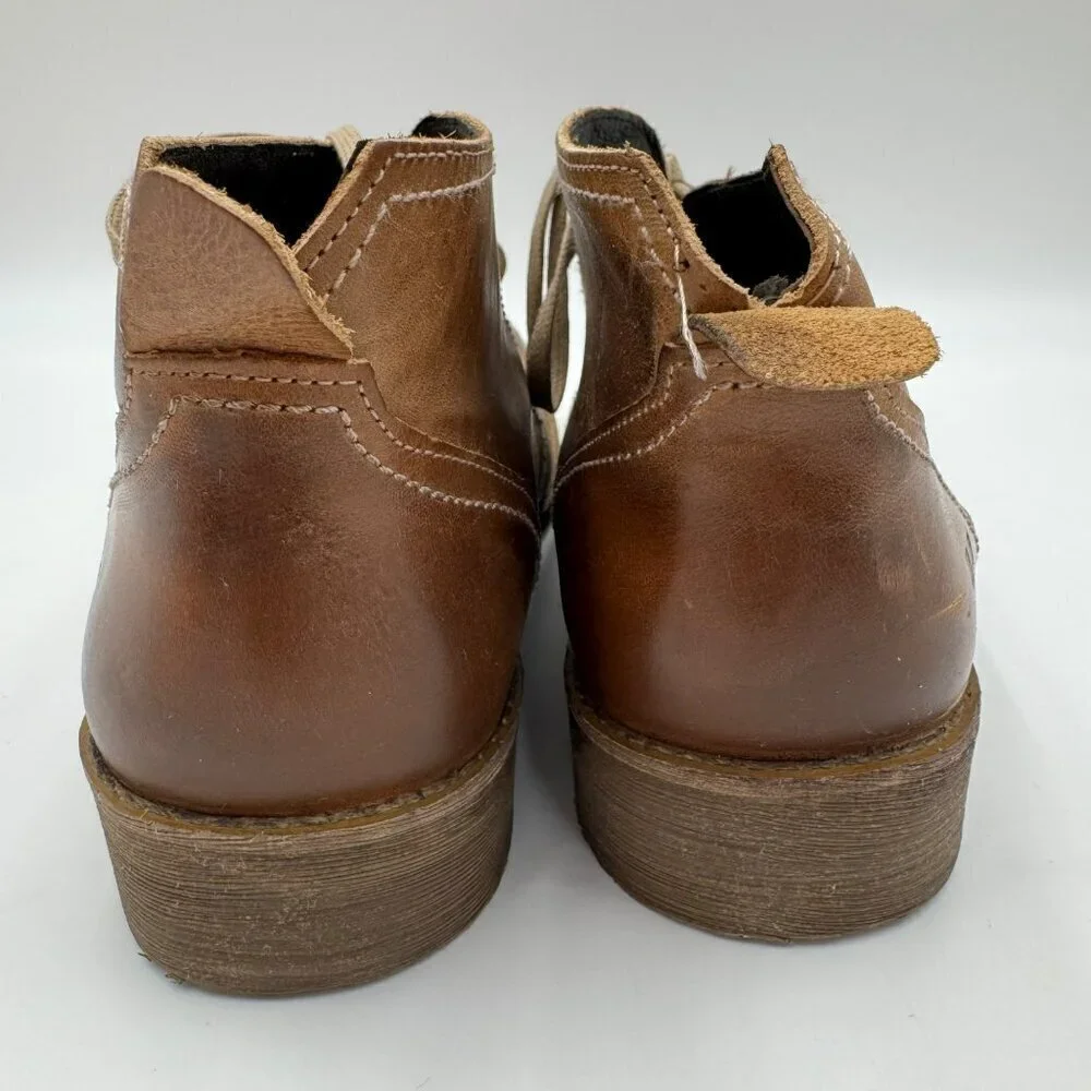 Bed Stu Draco Toast Zone Chukka Mens Leather Lace-Up Boots Size 10 Brown